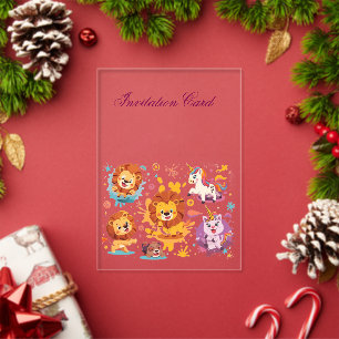 Invitations En Acrylique Conception d'invitation d'anniversaire pour un ani
