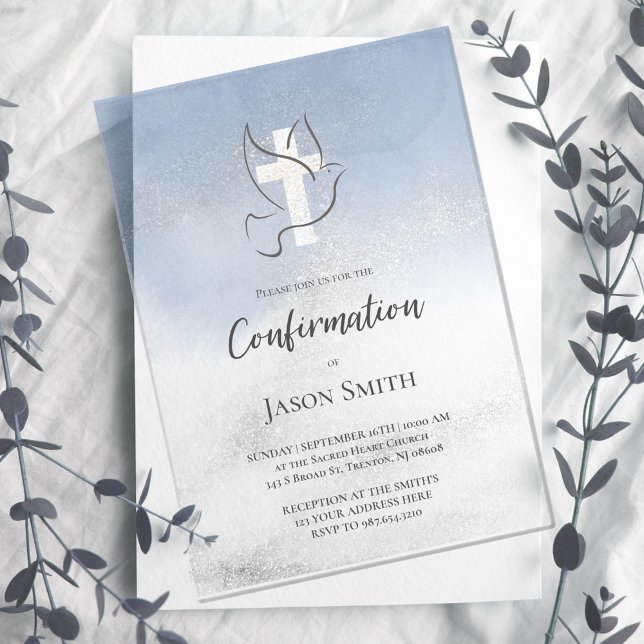 Invitations En Acrylique Confirmation (Créateur téléchargé)