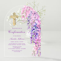 Confirmation d'arche de wisteria aquarelle