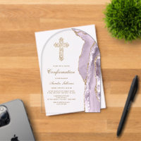 Confirmation Dusty Lilac Agate