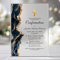 Confirmation Or en Agate Bleue