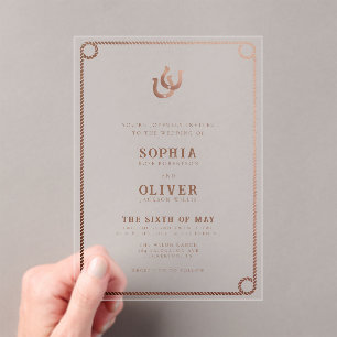 Invitations En Acrylique Country Western Mariage moderne