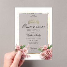 Couronne or rose quinceañera