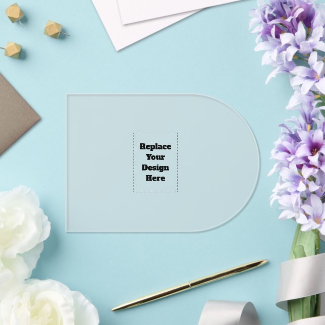 Invitations En Acrylique Create Your Own white  (Insitu (Mariage))