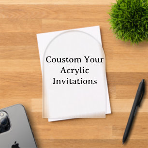 Invitations En Acrylique créez votre 5" x 7" givré personnalisé