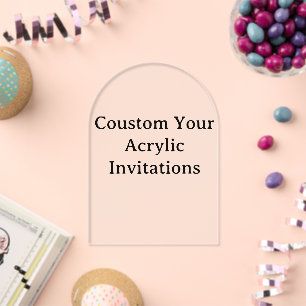 Invitations En Acrylique créez votre 5" x 7" personnalisé