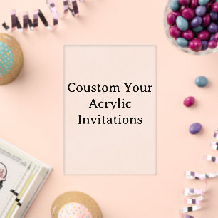 Invitations En Acrylique créez votre 5" x 7" personnalisé