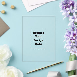 Invitations En Acrylique Créez votre propre blanc