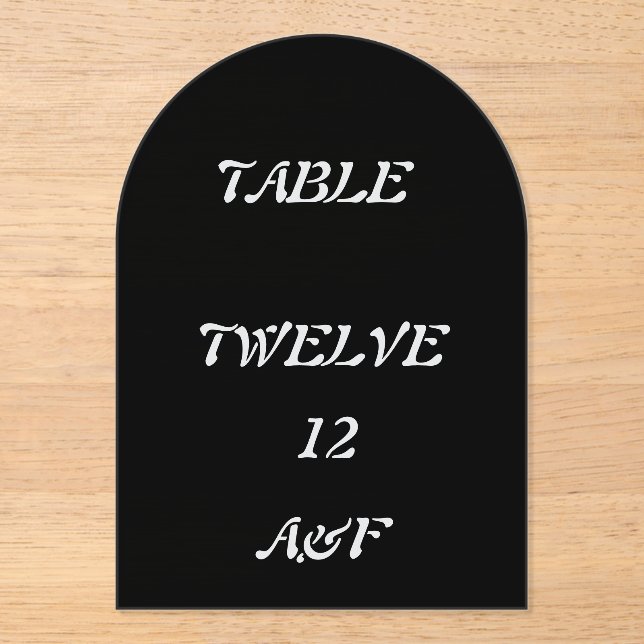 Invitations En Acrylique Décor de table mariage (Recto)