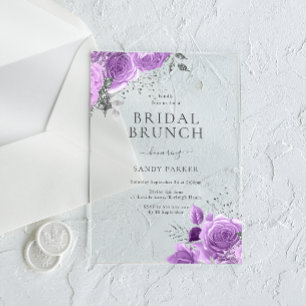 Invitations En Acrylique Déjeuner d'enterrement de vie de jeune fille en la