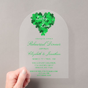 Invitations En Acrylique Dîner De Répétition Lucky In Love