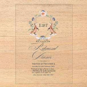 Invitations En Acrylique Dîner de répétition Transparent et Fantaisiste en 