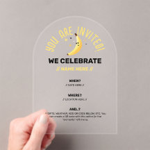 Drôles de faveurs de fête à la banane rétro avec j