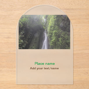 Invitations En Acrylique eau océan plage photo ajouter nom texte place été