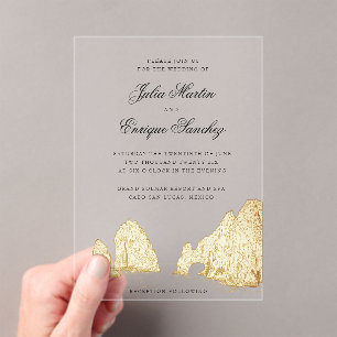 Invitations En Acrylique El Arco Cabo San Lucas Arche de mariage
