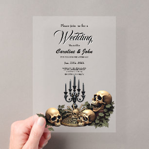 Invitations En Acrylique Élégance gothique foncée. Arche étonnante