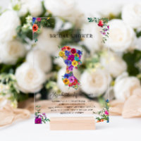 Élégant Bold Floral Femme Silhouette Enterrement d