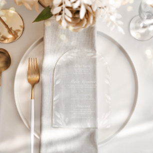 Invitations En Acrylique Elégant Botanique Acrylique Mariage Accueil Menu