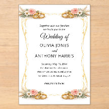 Elegant Gold Geometric Rustic Floral Wedding 