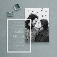 Élégant Mariage Cadre Blanc Overlay Blanc