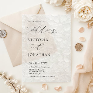 Invitations En Acrylique Élégant Mariage classique simple