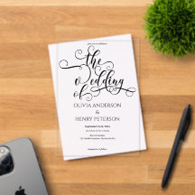 Élégant Mariage de calligraphie romantique