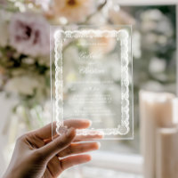 Élégant Mariage en Acrylique de Dentelle Blanche V