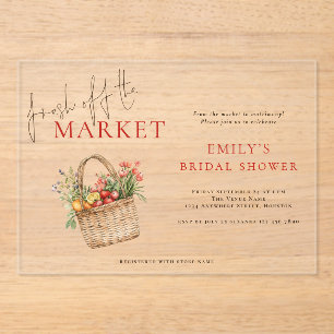Invitations En Acrylique Élégant Mariage Frais du Marché Fête de Fiançaille