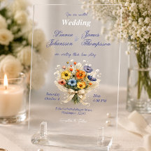 Élégant Mariage Ivoire Bleu Poussiéreux