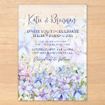 Élégant Periwinkle Clematis Mariage
