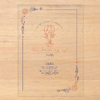 Elégant Rustique Rouge & Bleu Plage Homard de mari