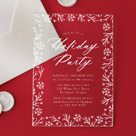Invitations En Acrylique Élégante fête de Noël