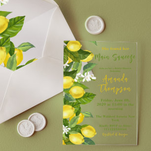 Invitations En Acrylique Elle A Trouvé Son Principal Citron Fête des mariée
