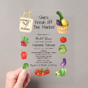 Invitations En Acrylique Elle est fraîche hors de la Fête des mariées de Sa