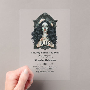 Invitations En Acrylique En Mémoire Affectueuse de Ma Fête d'Anniversaire G