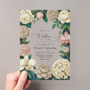 Invitations En Acrylique Faire Mariage Oyster Pearl, Soft Taupe & Champagne