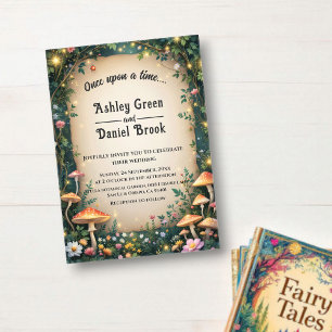 Invitations En Acrylique Fairytale Enchanted Forest Mythique Bois Mariage