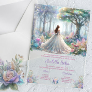 Invitations En Acrylique Fairytale Forest Quinceañera