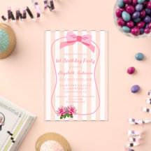 Fancy One Bow Floral 1st Birthday