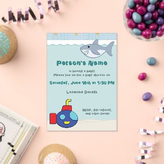 Invitations En Acrylique Fantasies de bain Baby Shower