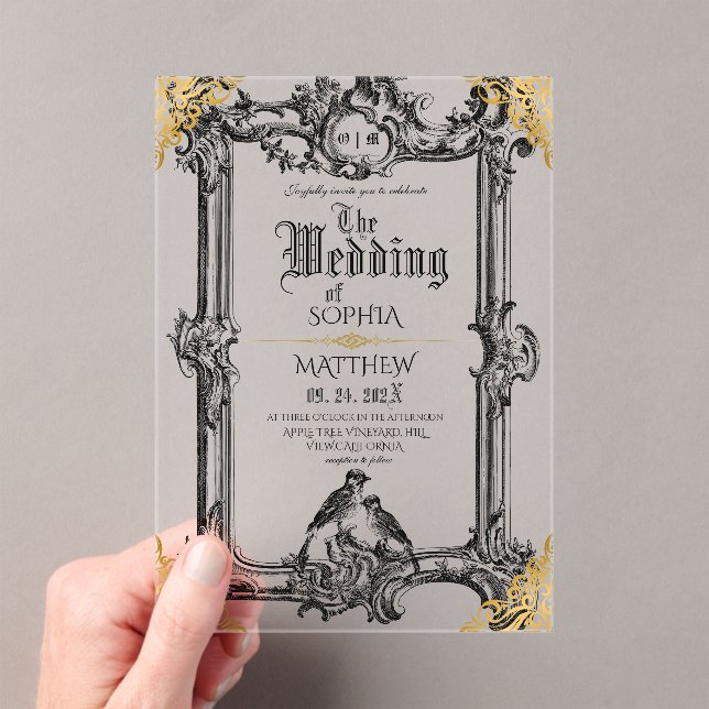 Invitations En Acrylique Fantasy Medieval Wedding  (In situ (ordinateur de poche))