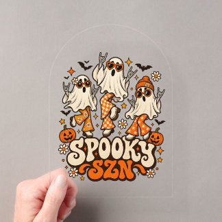 Invitations En Acrylique Fantômes Rétro Épouvantables SZN | Halloween Groov