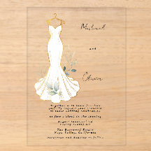 Faux Gold and Greenery Wedding Dress 