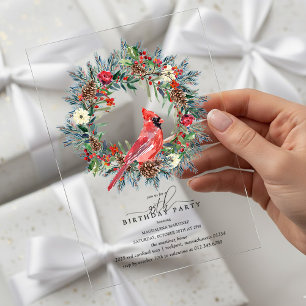 Invitations En Acrylique Fête d'anniversaire de 95 ans en acrylique clair C