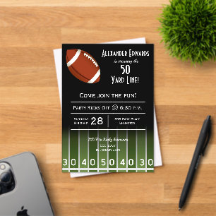 Invitations En Acrylique Fête d'anniversaire de football américain
