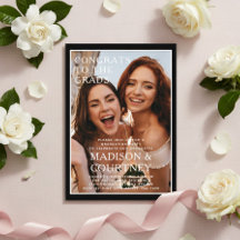 Fête de graduation photo Black En vichy moderne