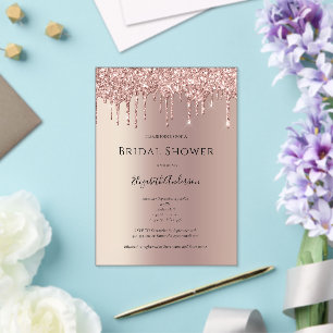 Invitations En Acrylique Fête de mariage chic et tendance avec paillettes R