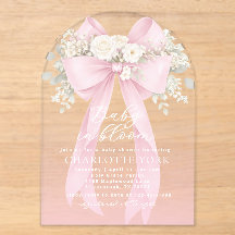 Fête de naissance bébé en fleurs avec ruban rose f