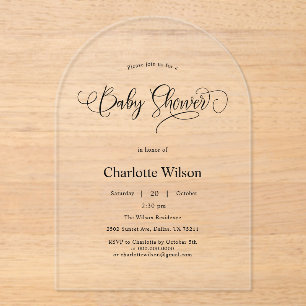 Invitations En Acrylique Fête de naissance garçon minimaliste moderne calli