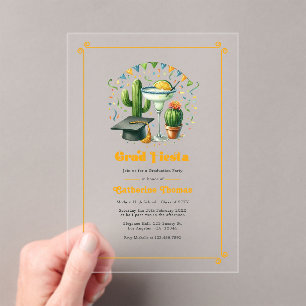 Invitations En Acrylique Fête de remise des diplômes